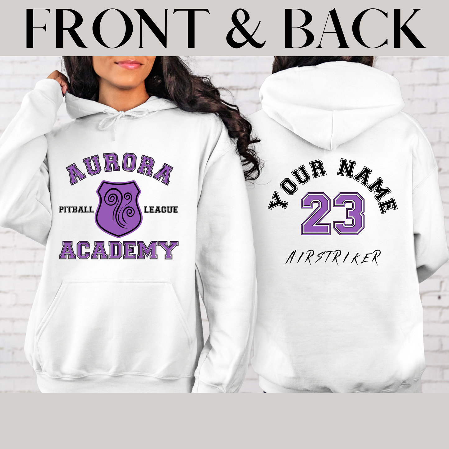 *CUSTOM HOODIE* Aurora Academy Pitball Jersey