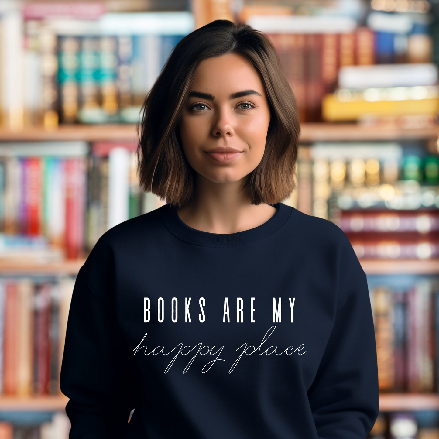 Books Are My Happy Place Jumper