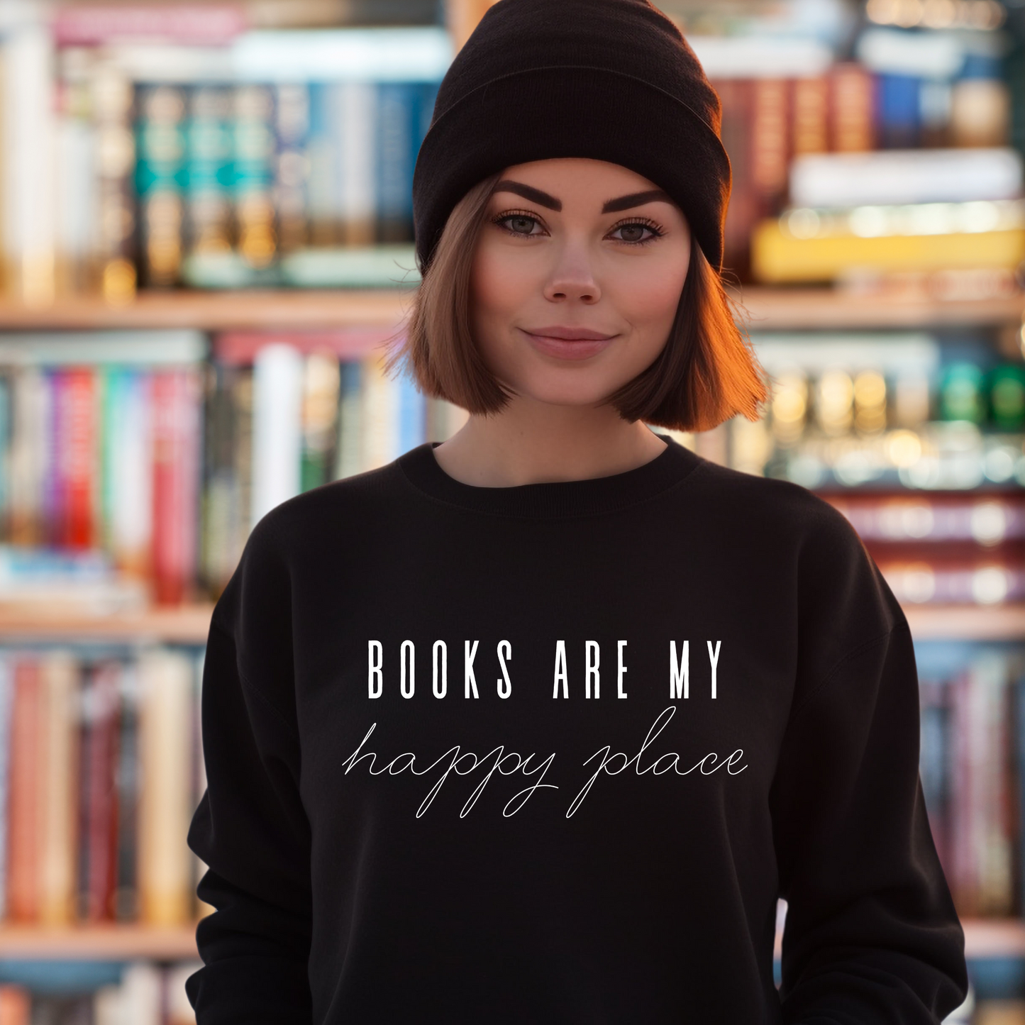 Books Are My Happy Place Jumper