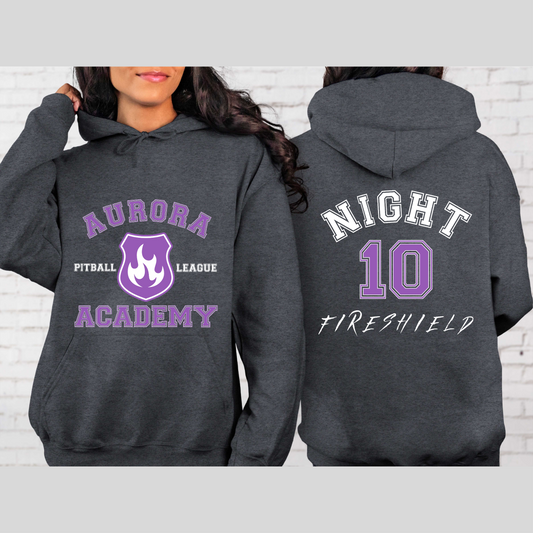 Night FireShield Pitball Jersey Hoodie Aurora Academy